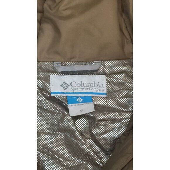 Columbia Puffer Jacket Women's Medium Brown Faux Fur Hood Omni-Heat Insulated - Picture 3 of 3